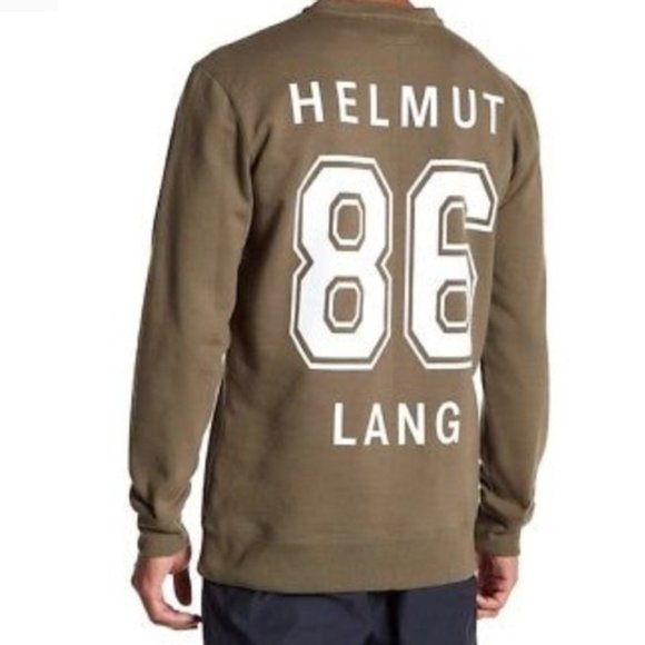 Helmut Lang Oversized Varsity Cotton Sweatshirt